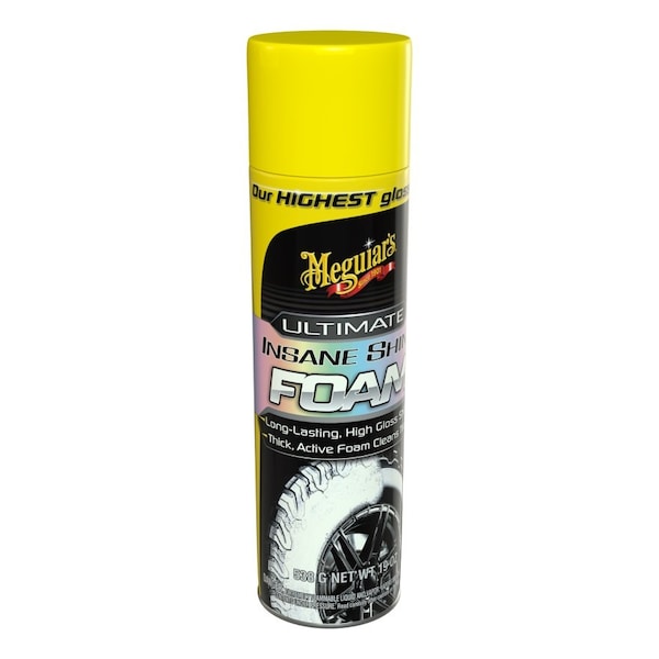 Meguiars Tire Foam, Use For Highest Glossy Shine, 19 Ounce Aerosol Can, Single G210419 - main